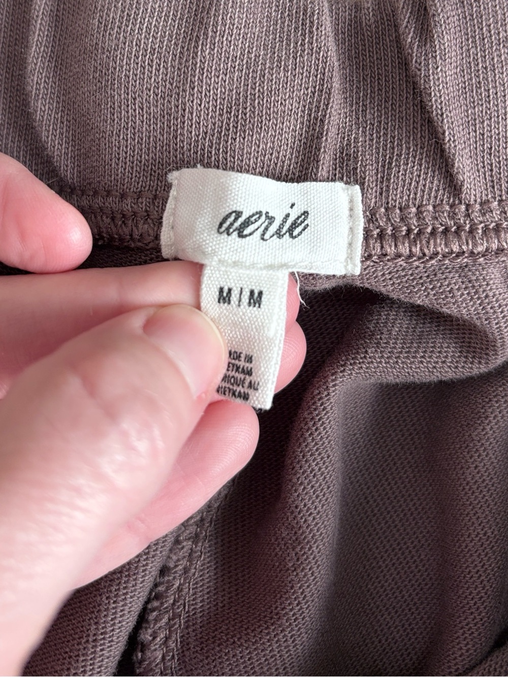 Aerie Taupe Purple Jogger Sweatpants Joggers Women’s Size Medium - Picture 3 of 6